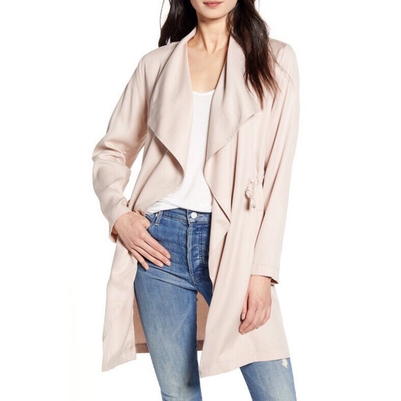 BB Dakota Jackets & Blazers - BB Dakota Blush Drape Front Utility Jacket - S